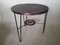 French Rattan and Iron Bistro Table, 1950s 1