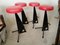 French Iron Bar Stools, 1950s, Set of 4 3