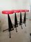 French Iron Bar Stools, 1950s, Set of 4 2