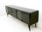 Ebonized Wood Sideboard with Black Opaline Glass Top, 1950s, Image 2