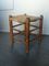 Vintage Straw Stool N°17 by Charlotte Perriand for L'Equipement de la Maison 6