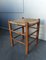 Vintage Straw Stool N°17 by Charlotte Perriand for L'Equipement de la Maison 1