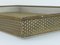 Mid-Century French Perforated Steel & Glass Tray, 1950s 5