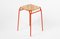 Short Neon Orange Taburet Bar Stool by Anastasiya Koshcheeva for Moya 1