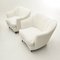 White Velvet Lounge Chairs, 1950s, Set of 2 9