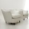 White Velvet Lounge Chairs, 1950s, Set of 2, Image 4