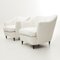 Fauteuils en Velours Blanc, 1950s, Set de 2 10