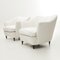 White Velvet Lounge Chairs, 1950s, Set of 2 10
