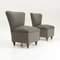 Italian Grey Easy Chairs, 1950s, Set of 2 2