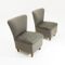 Italian Grey Easy Chairs, 1950s, Set of 2 3