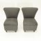 Italian Grey Easy Chairs, 1950s, Set of 2 1