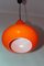 Lampada da soffitto vintage arancione di Peill & Putzler, anni '60, Immagine 3