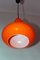 Vintage Orange Glass Ceiling Light from Peill & Putzler, 1960s 3