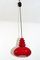 Vintage Red Glass Ceiling Light from Peill & Putzler, 1960s 2
