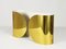 Polished Brass Finish Foglio Sconce by Tobia Scarpa for Flos, 1966 3
