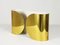 Polished Brass Finish Foglio Sconce by Tobia Scarpa for Flos, 1966, Image 3