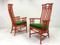 Chaises de Salon Vintage en Bambou Rouge et Velours Vert de Mcguire, Set de 6 11