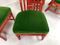 Vintage Red Bamboo and Green Velvet Dining Chairs from Mcguire, Set of 6 7