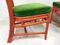 Vintage Red Bamboo and Green Velvet Dining Chairs from Mcguire, Set of 6 8