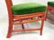 Vintage Red Bamboo and Green Velvet Dining Chairs from Mcguire, Set of 6, Image 8