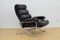 Reclining Leather Lounge Chair with Ottoman, 1970s 9