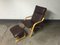 Vintage Danish Lounge Chair and Footstool from Stouby, 1970s 1