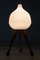 Mid-Century Oak & Opaline Glass Table Lamp by Uno & Östen Kristiansson for Luxus 7