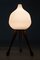 Mid-Century Oak & Opaline Glass Table Lamp by Uno & Östen Kristiansson for Luxus, Image 7