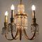 Gold Plated Brass & Crystals Chandelier from Lumi Milano, 1950s 2