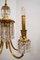 Lámpara de araña de latón bañado en oro con cristales de de Lumi Milano, años 50, Imagen 6