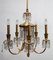 Gold Plated Brass & Crystals Chandelier from Lumi Milano, 1950s, Image 4