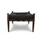 Leather and Rosewood Ottoman by Eric Merthen for Ire Mobler, 1960s 1