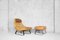 Brazilian Earth Chair and Ottoman by Percival Lafer for Lafer MP, 1970s 1