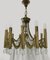 Brass Chandelier by Gaetano Sciolari, 1960s 6