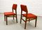 Teak and Stone Red Dining Chairs from TopForm, 1960s, Set of 4 7