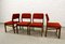 Chaises de Salon Rouges en Teck & Pierre de TopForm, 1960s, Set de 4 4