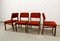 Teak and Stone Red Dining Chairs from TopForm, 1960s, Set of 4 4