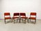 Teak and Stone Red Dining Chairs from TopForm, 1960s, Set of 4 6