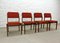 Chaises de Salon Rouges en Teck & Pierre de TopForm, 1960s, Set de 4 2