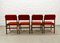 Teak and Stone Red Dining Chairs from TopForm, 1960s, Set of 4 5