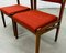 Teak and Stone Red Dining Chairs from TopForm, 1960s, Set of 4 8