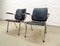 Chrome and Black Leatherette Armchairs by Martin de Wit for Gispen, 1960s, Set of 2 8