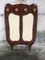 Italian Wall-Mounted Rosewood Coat Rack with Brass Hooks, 1950s, Image 1