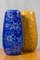 German Ceramic Vases in Blue and Ochre, 1970s, Set of 2, Image 1