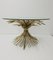 Vintage Gilt Metal Sheaf of Wheat Coco Chanel Side Table, 1960s, Image 1