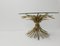 Vintage Gilt Metal Sheaf of Wheat Coco Chanel Side Table, 1960s 4