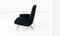 Mid-Century Italian Black Velvet, Brass, & Iron Lounge Chair by Nino Zoncada, 1950s 3