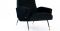 Fauteuil Mid-Century en Velours Noir, Laiton & Fer par Nino Zoncada, Italie, 1950s 7