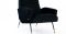 Mid-Century Italian Black Velvet, Brass, & Iron Lounge Chair by Nino Zoncada, 1950s 7