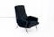 Mid-Century Italian Black Velvet, Brass, & Iron Lounge Chair by Nino Zoncada, 1950s 1